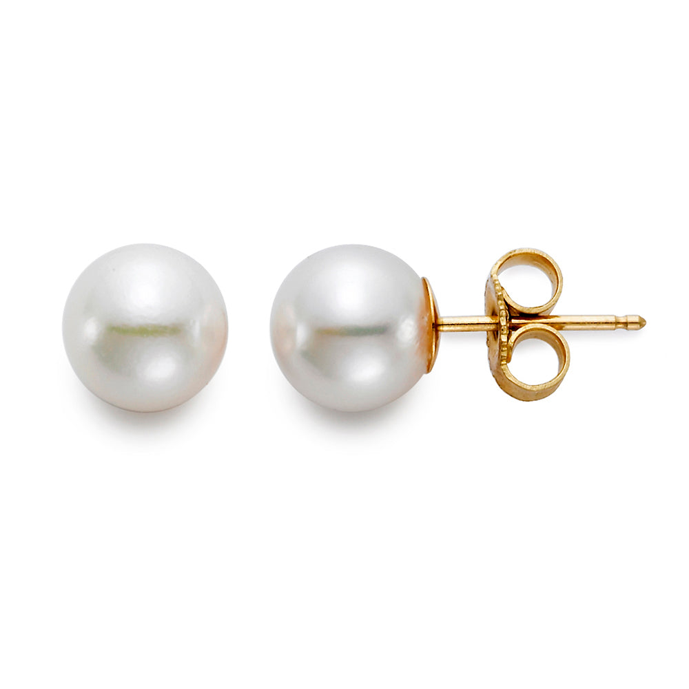 14kt YG Freshwater Stud 8.5-9mm