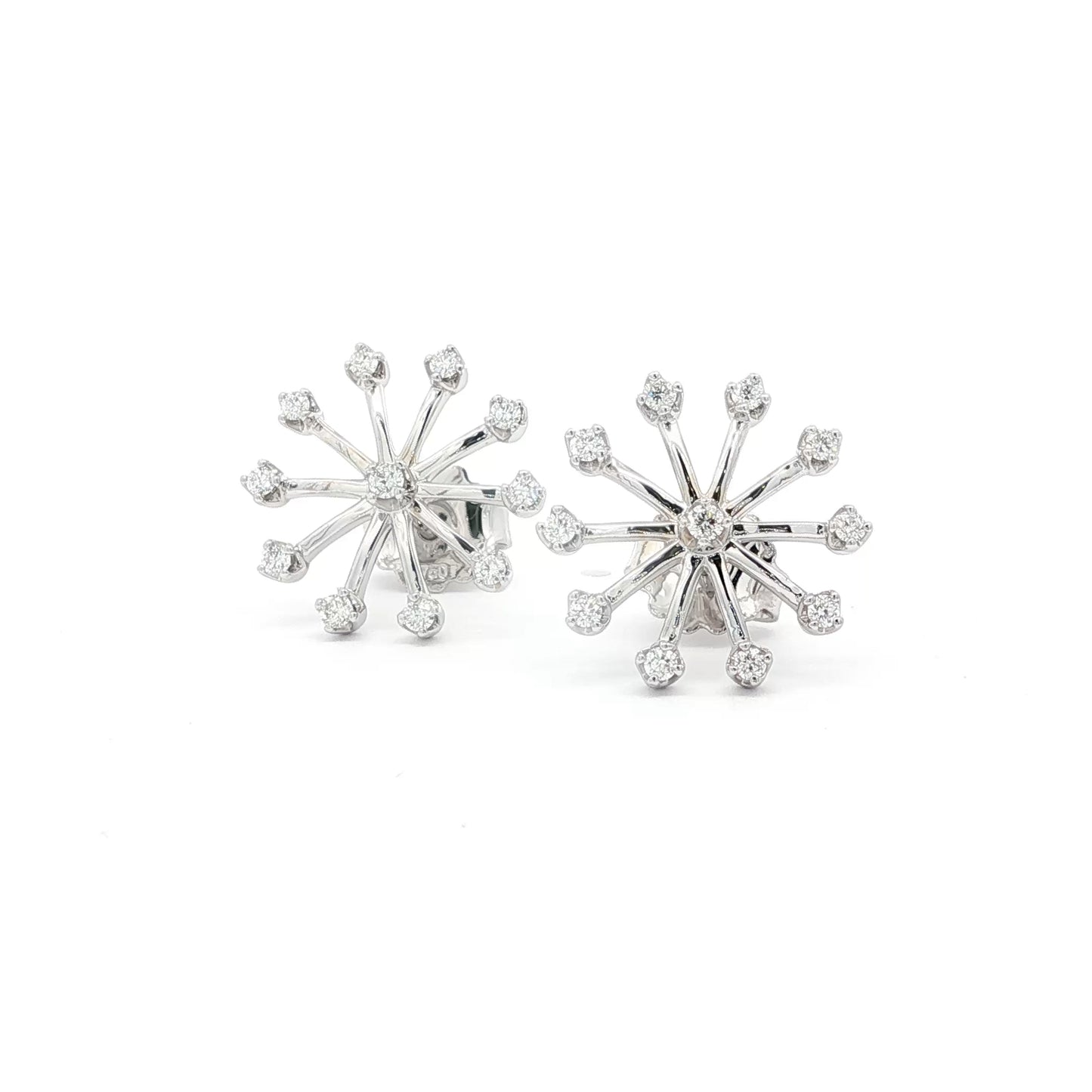 18kt White Gold Medium Snowflakes