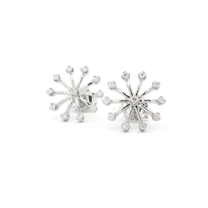18kt White Gold Medium Snowflakes