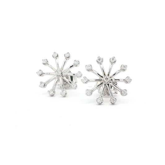 18kt White Gold Medium Snowflakes