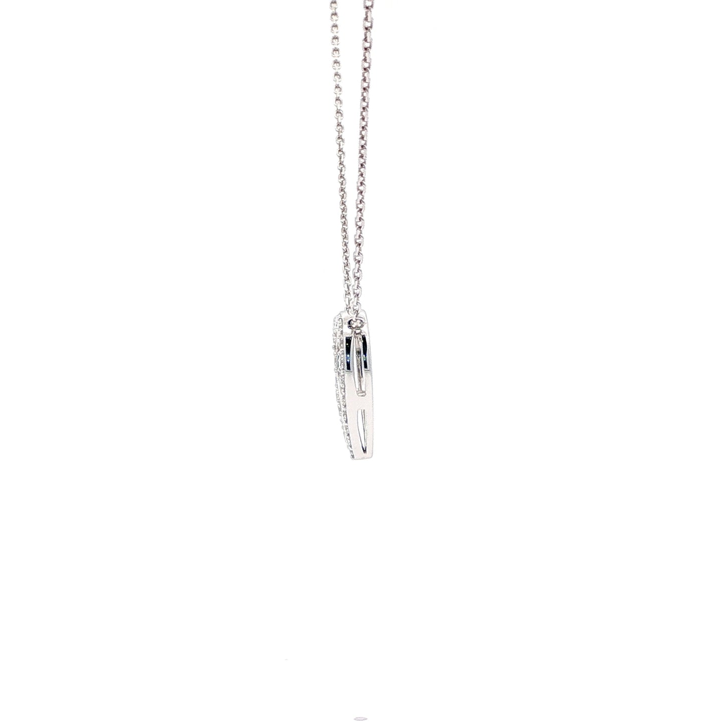 18kt WG Heart Pendant .54ctw