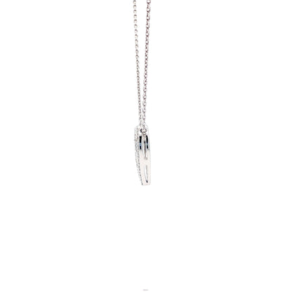 18kt WG Heart Pendant .54ctw