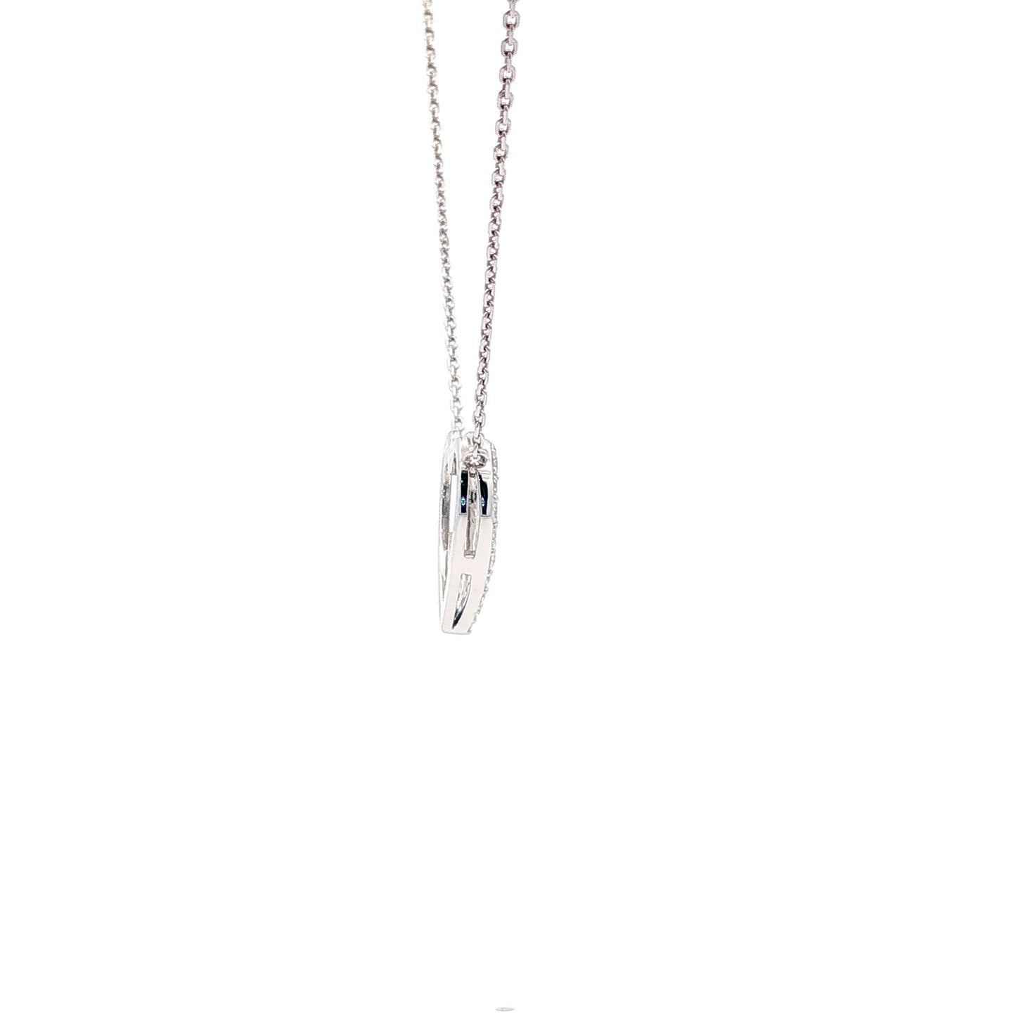 18kt WG Heart Pendant .54ctw