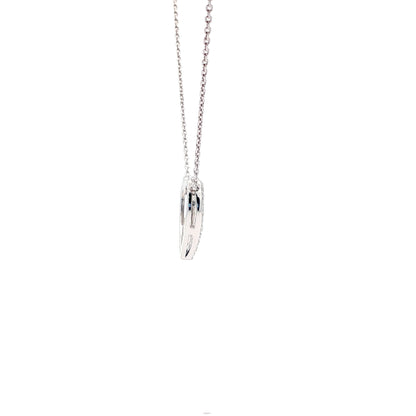 18kt WG Heart Pendant .54ctw