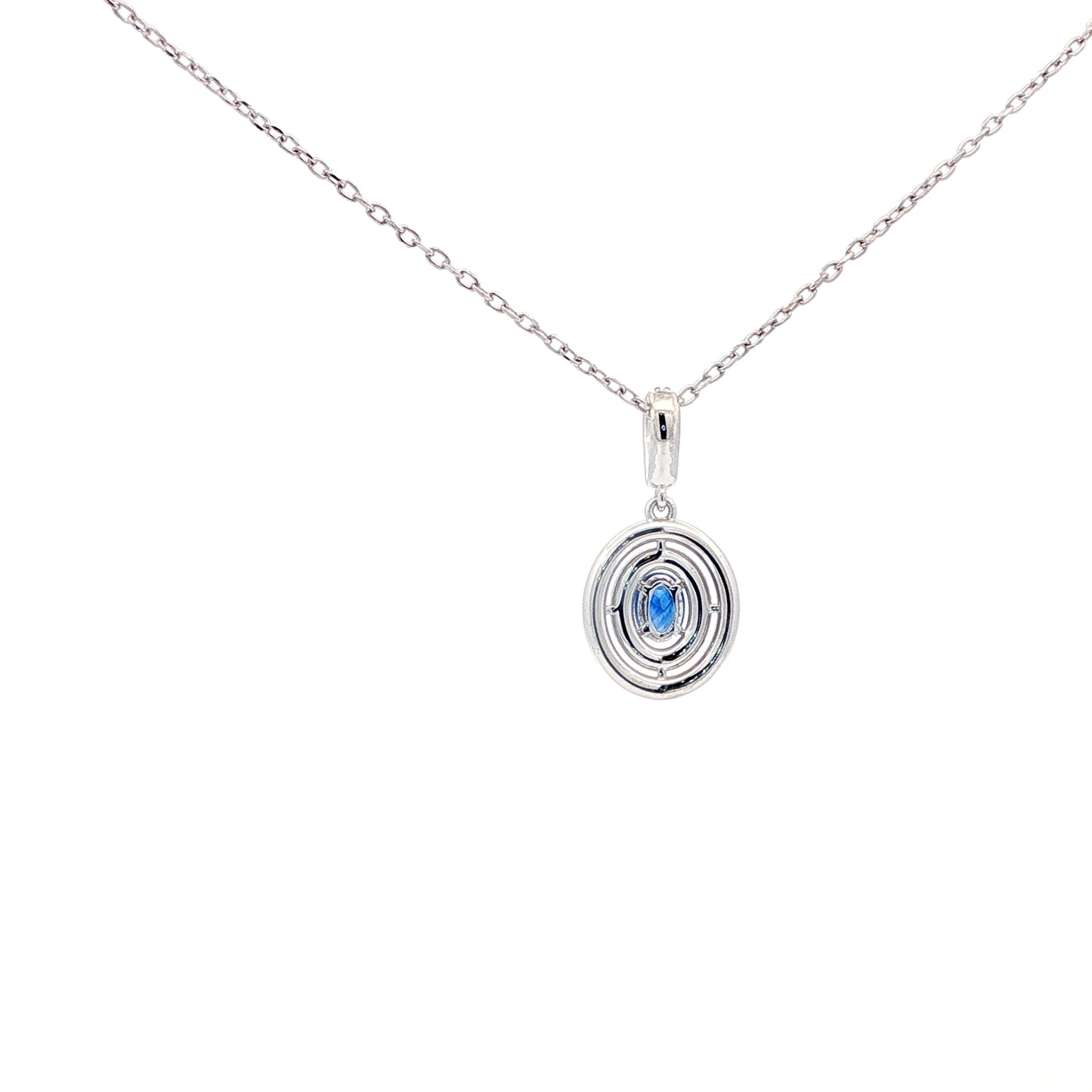 18kt WG Diamond/Sapphire Pendant
