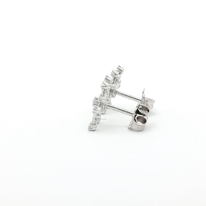 18kt White Gold Snowflake Earrings