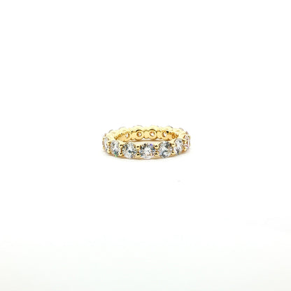14kt YG Lab Diamond Wedding Band