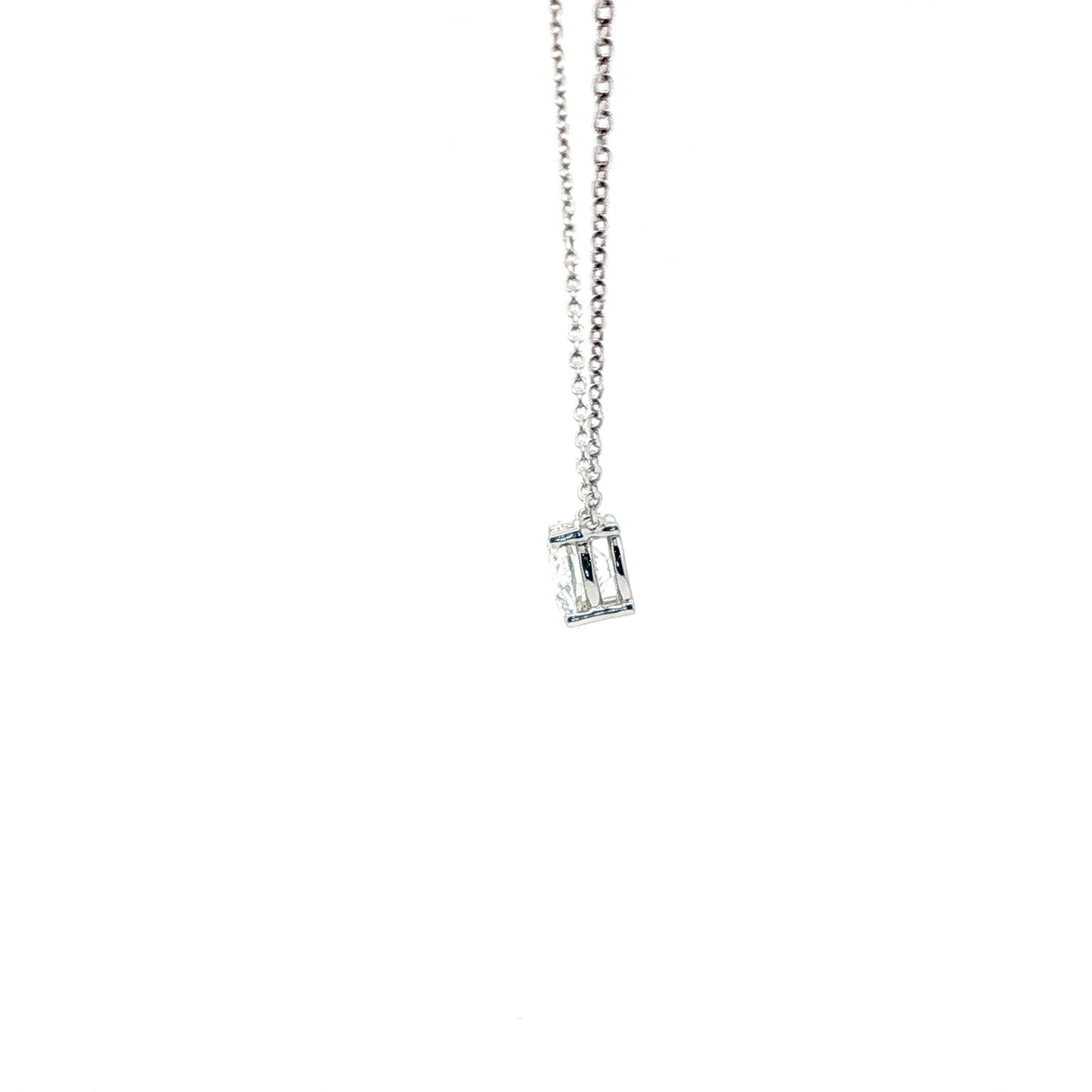 18kt WG Round Diamond Pendant