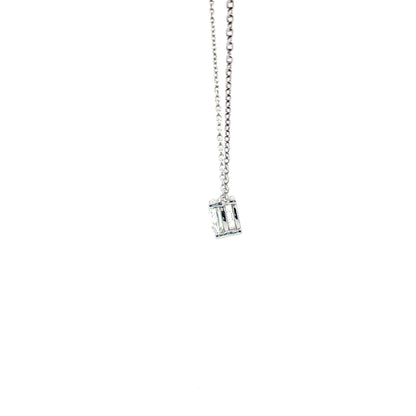 18kt WG Round Diamond Pendant