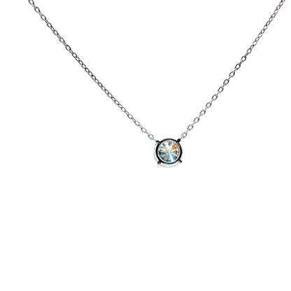 18kt WG Round Diamond Pendant