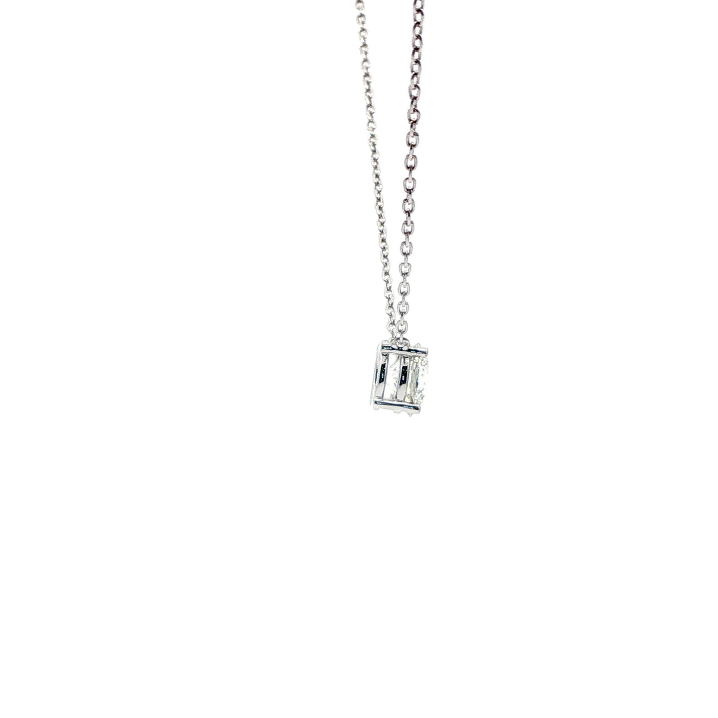 18kt WG Round Diamond Pendant