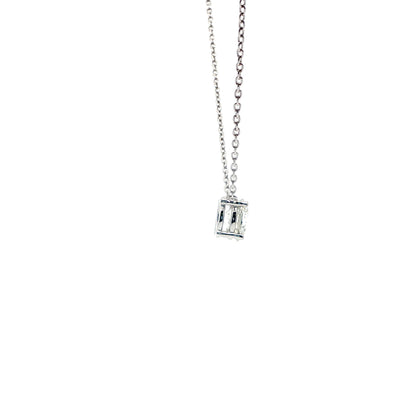 18kt WG Round Diamond Pendant