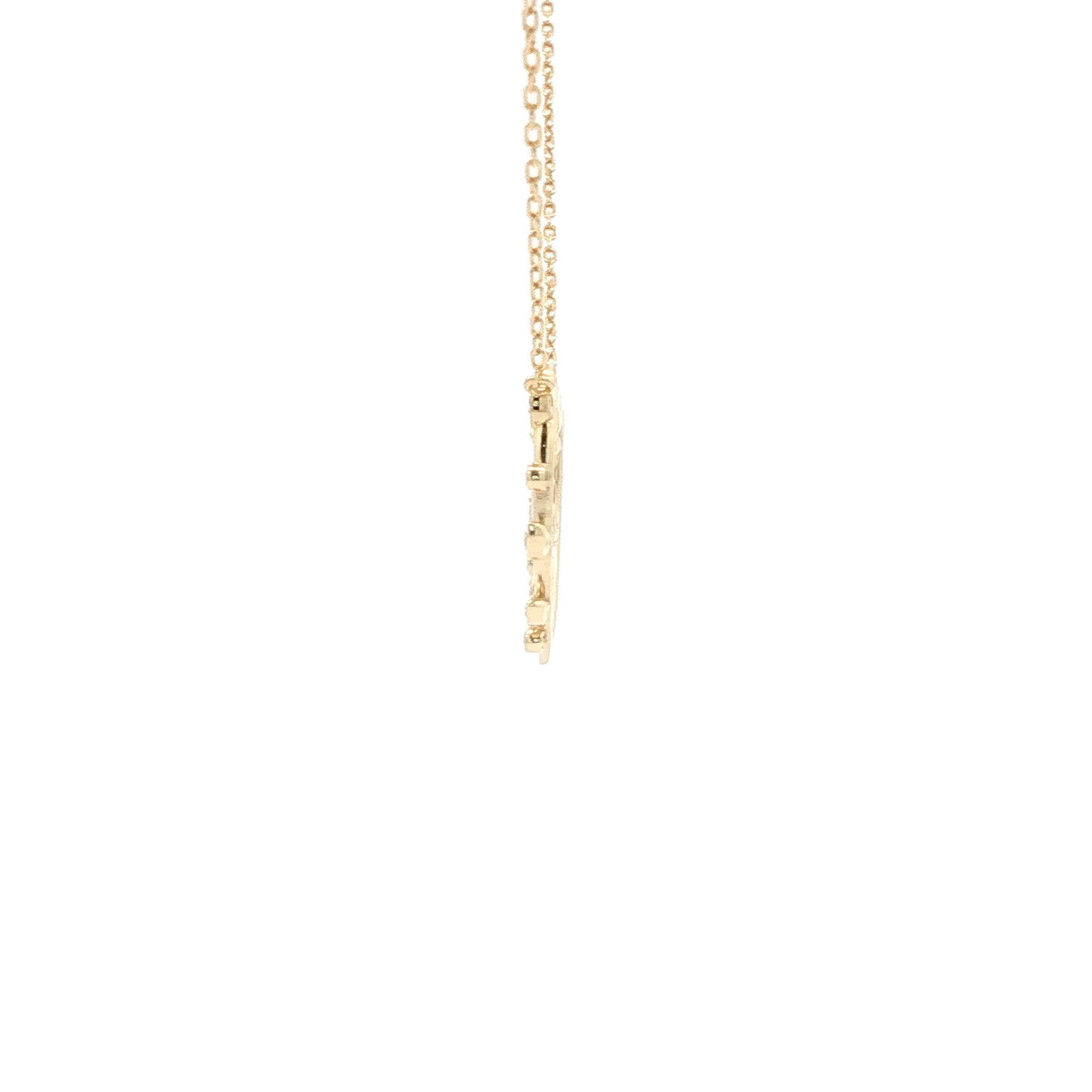 18kt Yellow Gold Olive Heart Pendant