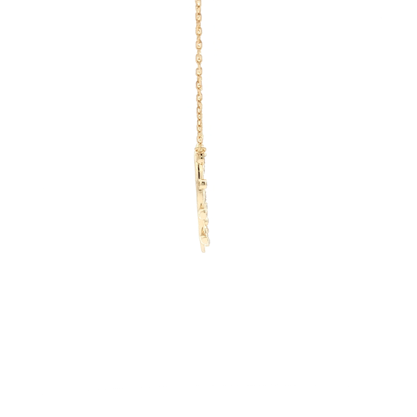 18kt Yellow Gold Olive Heart Pendant