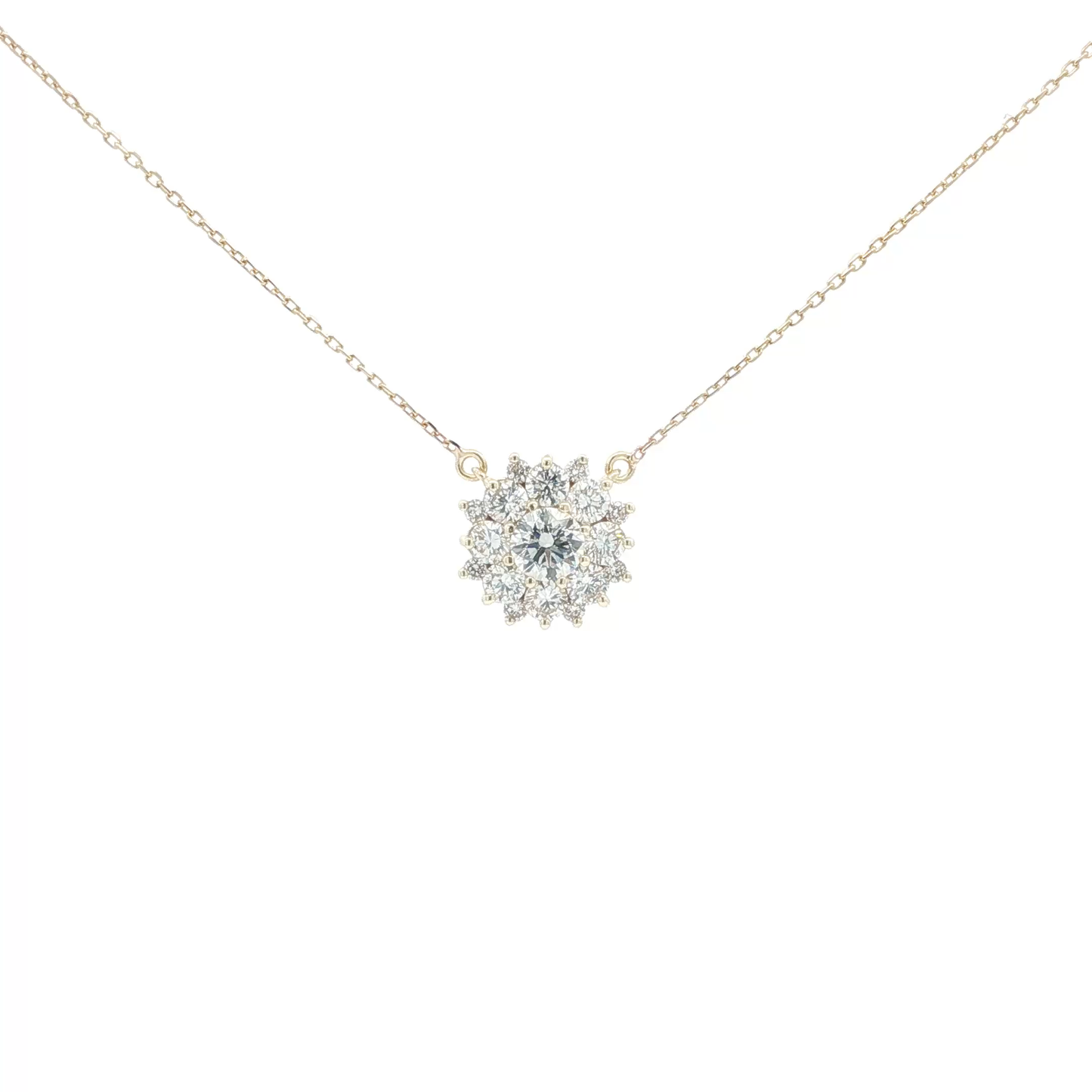 14kt YG RD LAB Diamond Pendant (.99ct)