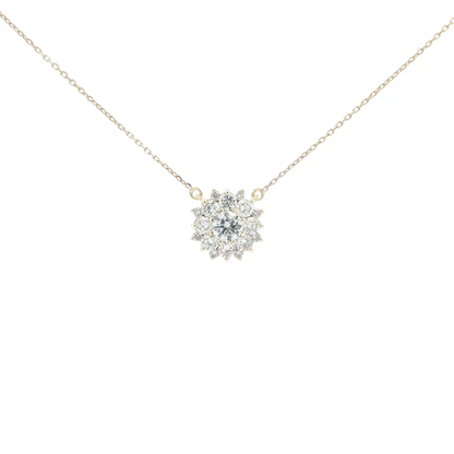 14kt YG RD LAB Diamond Pendant (.99ct)