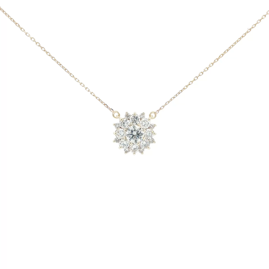14kt YG RD LAB Diamond Pendant (.99ct)