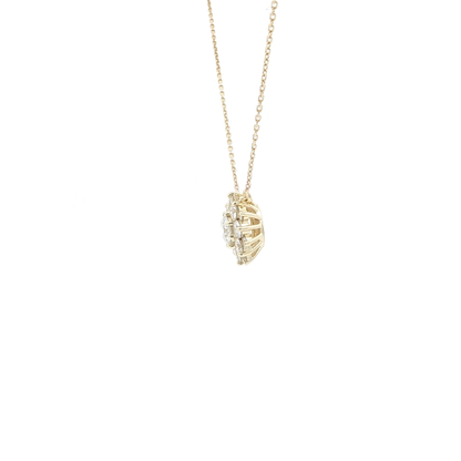 14kt YG RD LAB Diamond Pendant (.99ct)