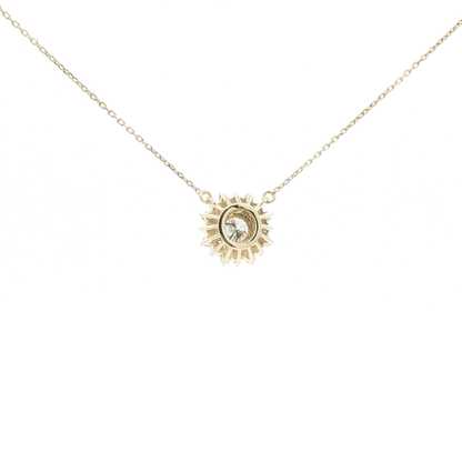 14kt YG RD LAB Diamond Pendant (.99ct)