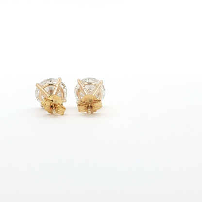 14kt YG 4.11ctw LAB Earrings