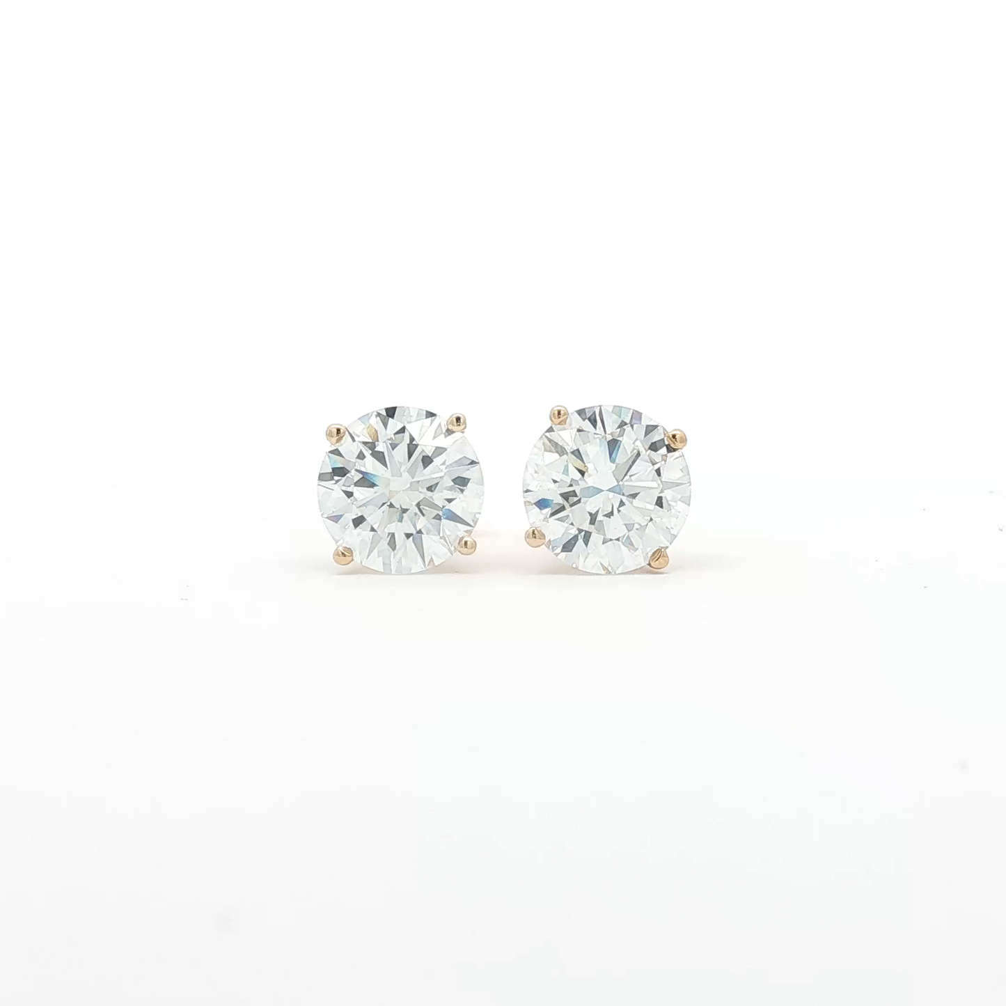 14kt YG 4.11ctw LAB Earrings