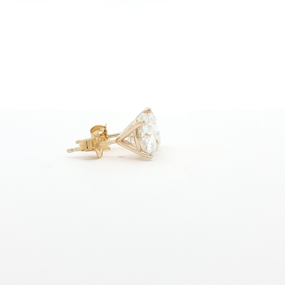 14kt YG 4.11ctw LAB Earrings