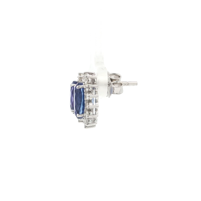 18kt WG Diamond and Tanzanite Earrings
