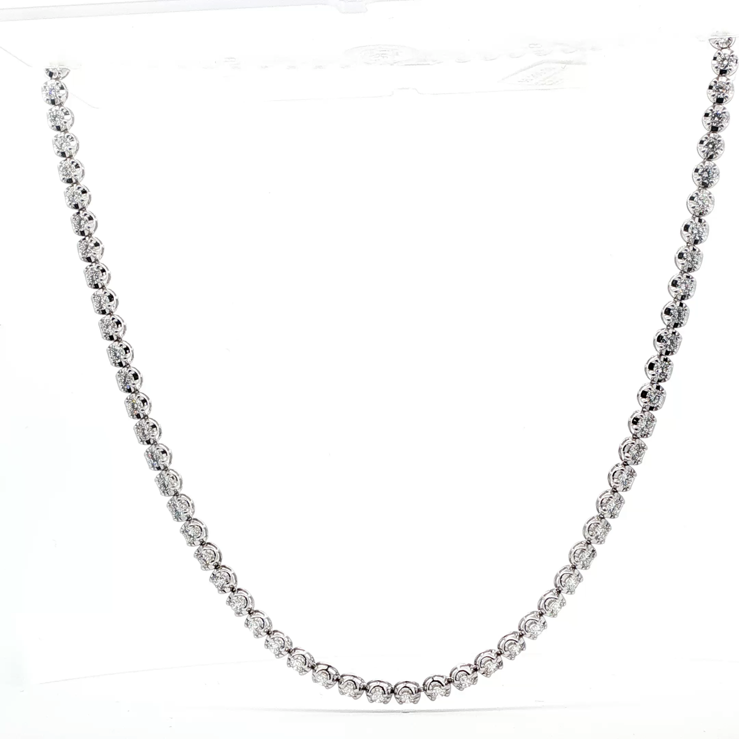 18kt WG CVD Diamond Riveria Necklace 10.49ctw 26.92gr