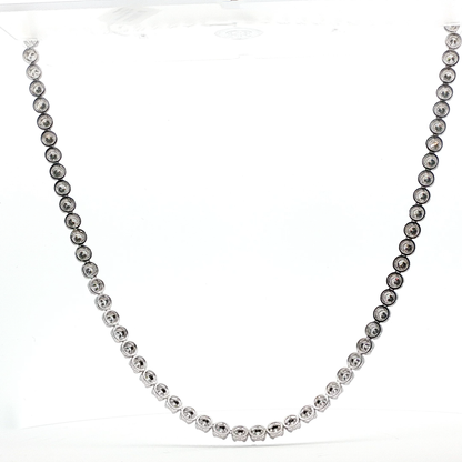 18kt WG CVD Diamond Riveria Necklace 10.49ctw 26.92gr