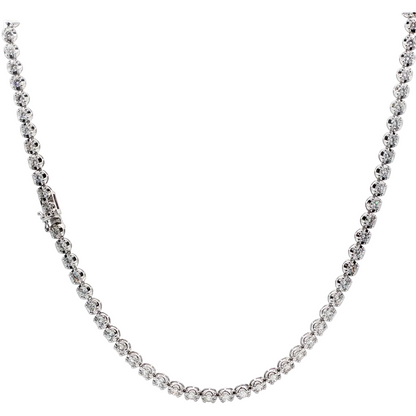 18kt WG CVD Diamond Riveria Necklace 10.49ctw 26.92gr