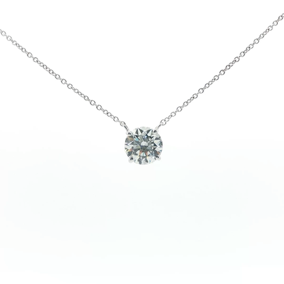 14kt WG 2ct Solitaire Pendant