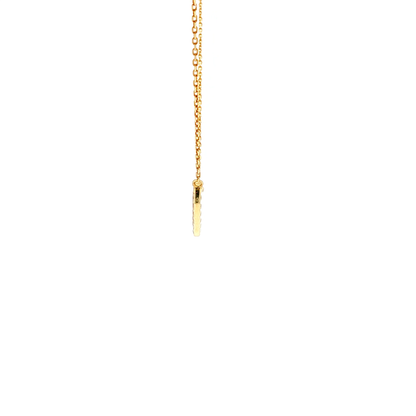 14kt Yellow Gold Red Enamel Heart Necklace, .12ctw Diamonds