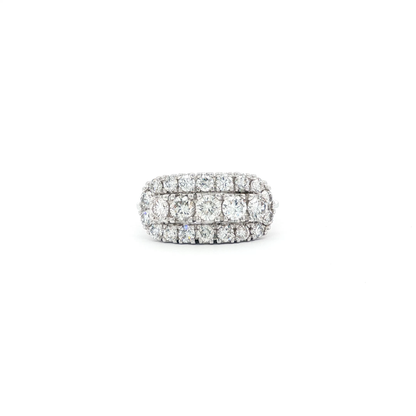 Triple-Row WG Round Brilliant Cut Diamond Band