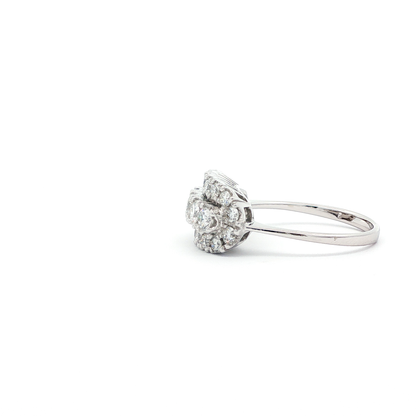 Triple-Row WG Round Brilliant Cut Diamond Band