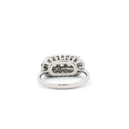 Triple-Row WG Round Brilliant Cut Diamond Band