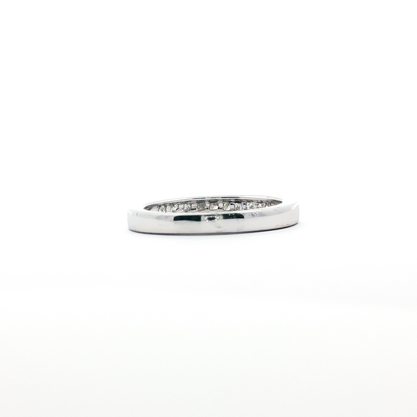 18kt White Gold Princess Cut Diamond Wedding Band