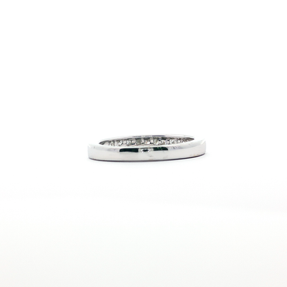 18kt White Gold Princess Cut Diamond Wedding Band