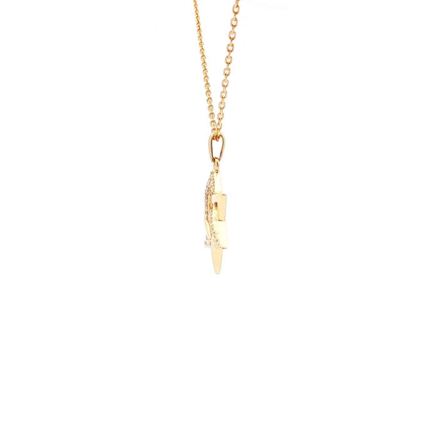 18kt Yellow Gold Star of David Pendant