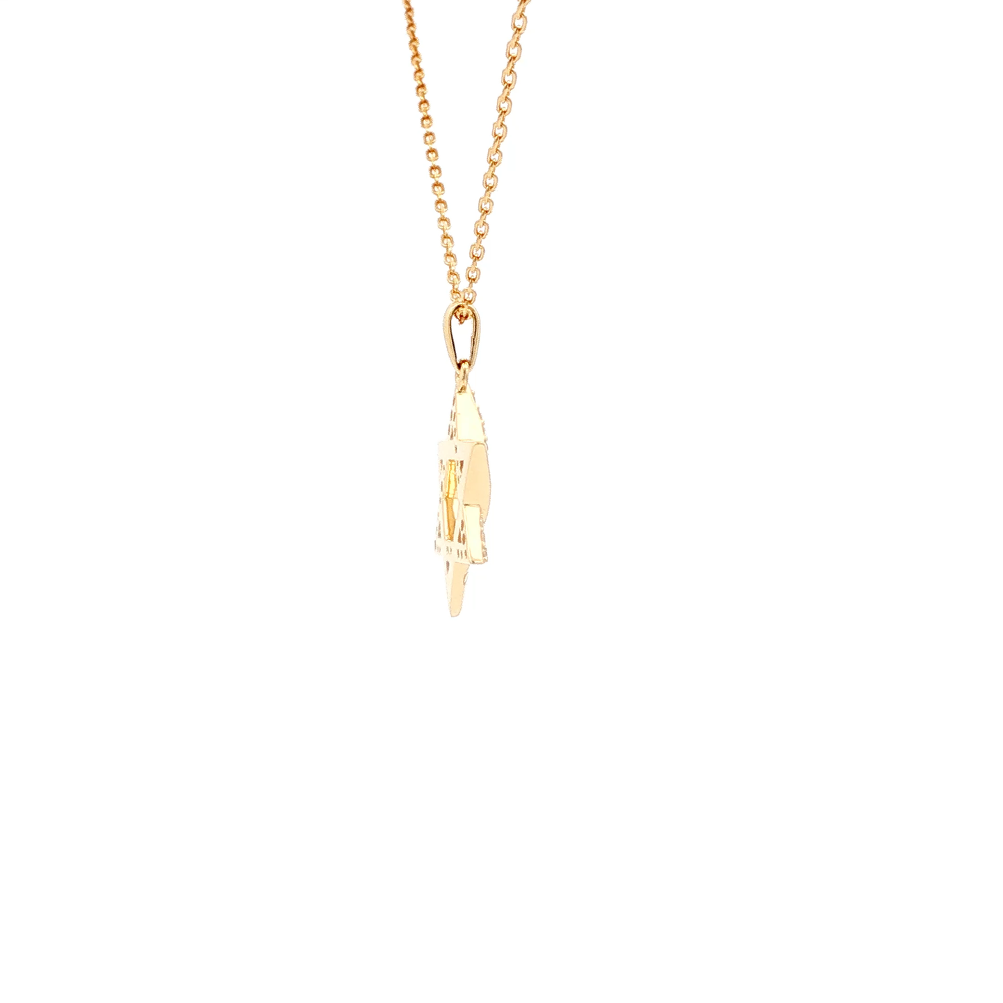 18kt Yellow Gold Star of David Pendant