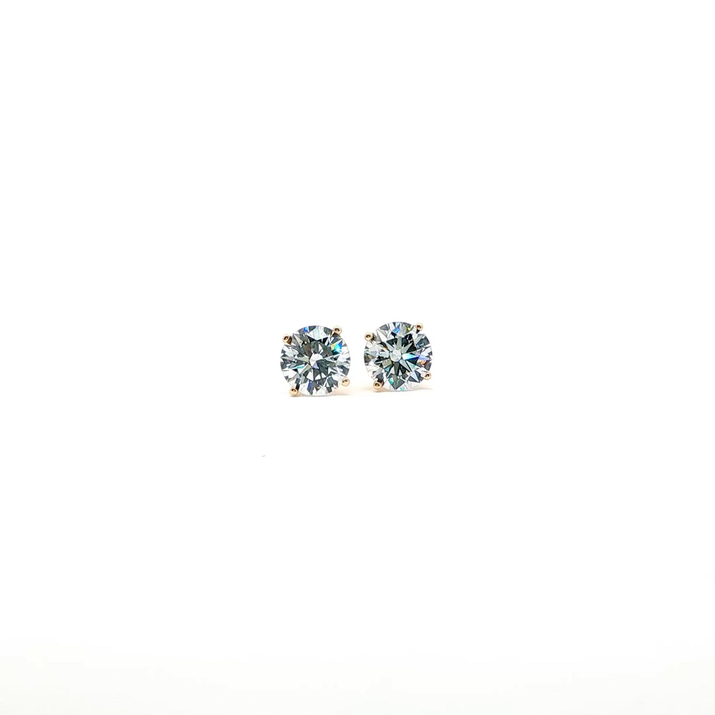 14kt YG 3.13 ctw LAB Earrings