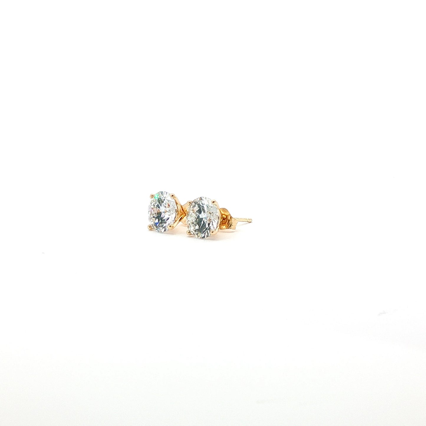 14kt YG 3.13 ctw LAB Earrings