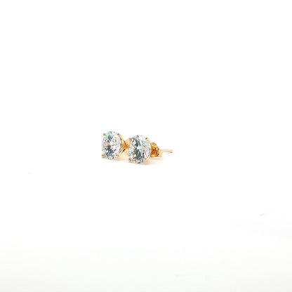 14kt YG 3.13 ctw LAB Earrings