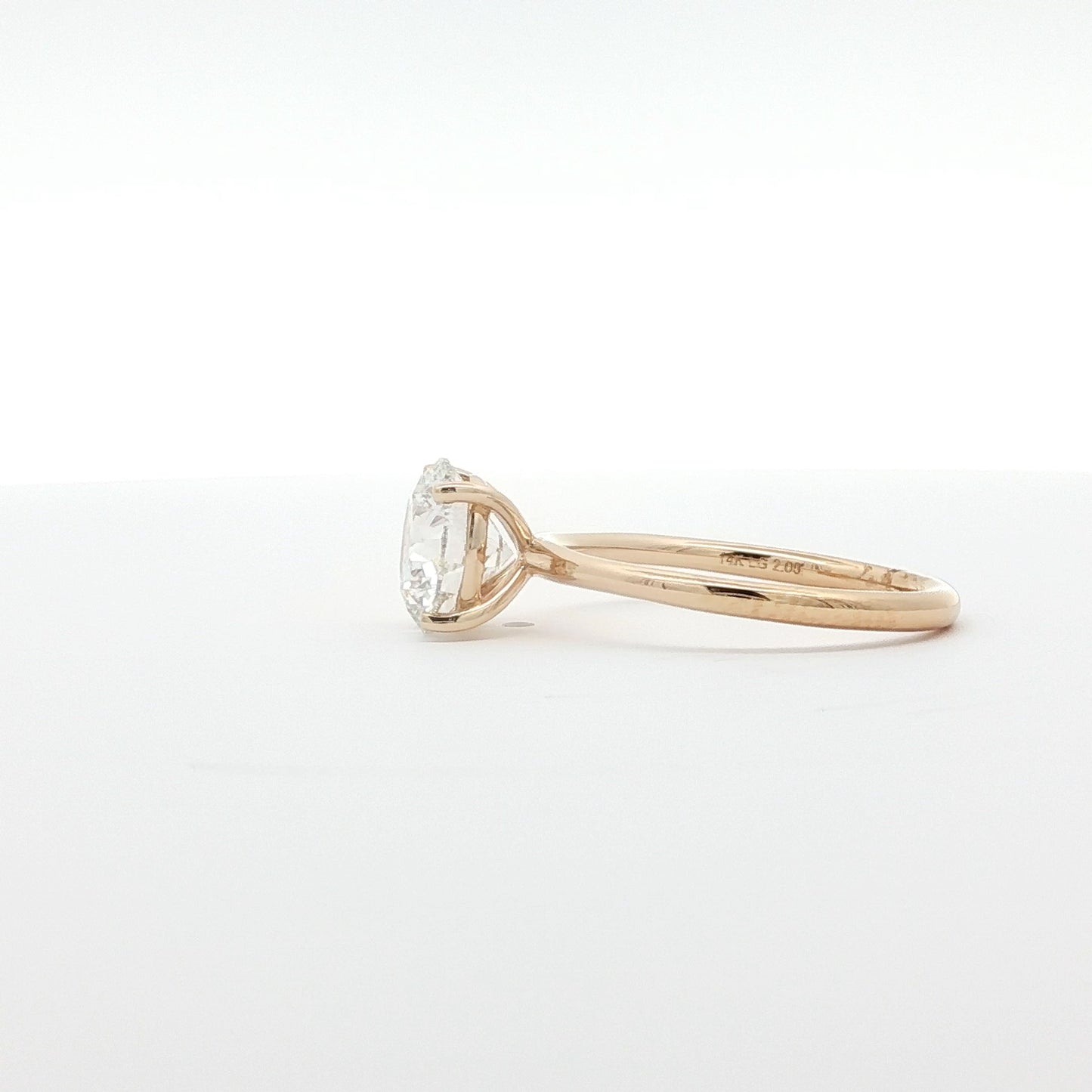 14kt YG  2ctw LAB Diamond Solitaire Ring SR