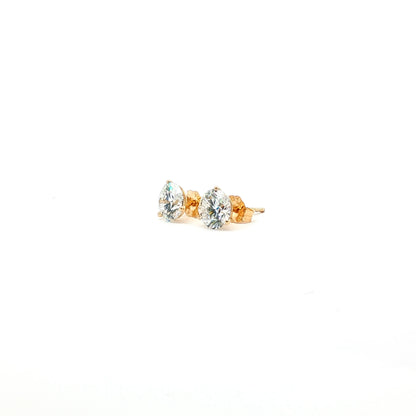 14kt YG LAB- created 2.00ctw  Martini Studs