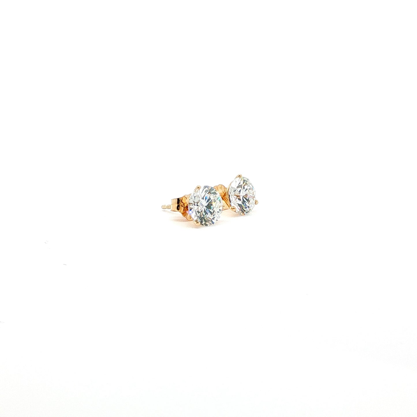 14kt YG LAB- created 2.00ctw  Martini Studs