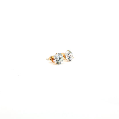 14kt YG LAB- created 2.00ctw  Martini Studs