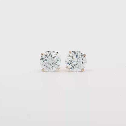 14kt YG 4.11ctw LAB Earrings