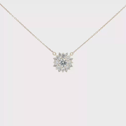 14kt YG RD LAB Diamond Pendant (.99ct)
