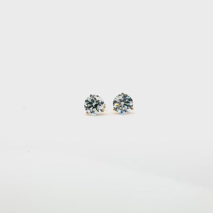 14kt YG LAB- created 2.00ctw  Martini Studs