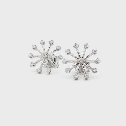 18kt White Gold Medium Snowflakes